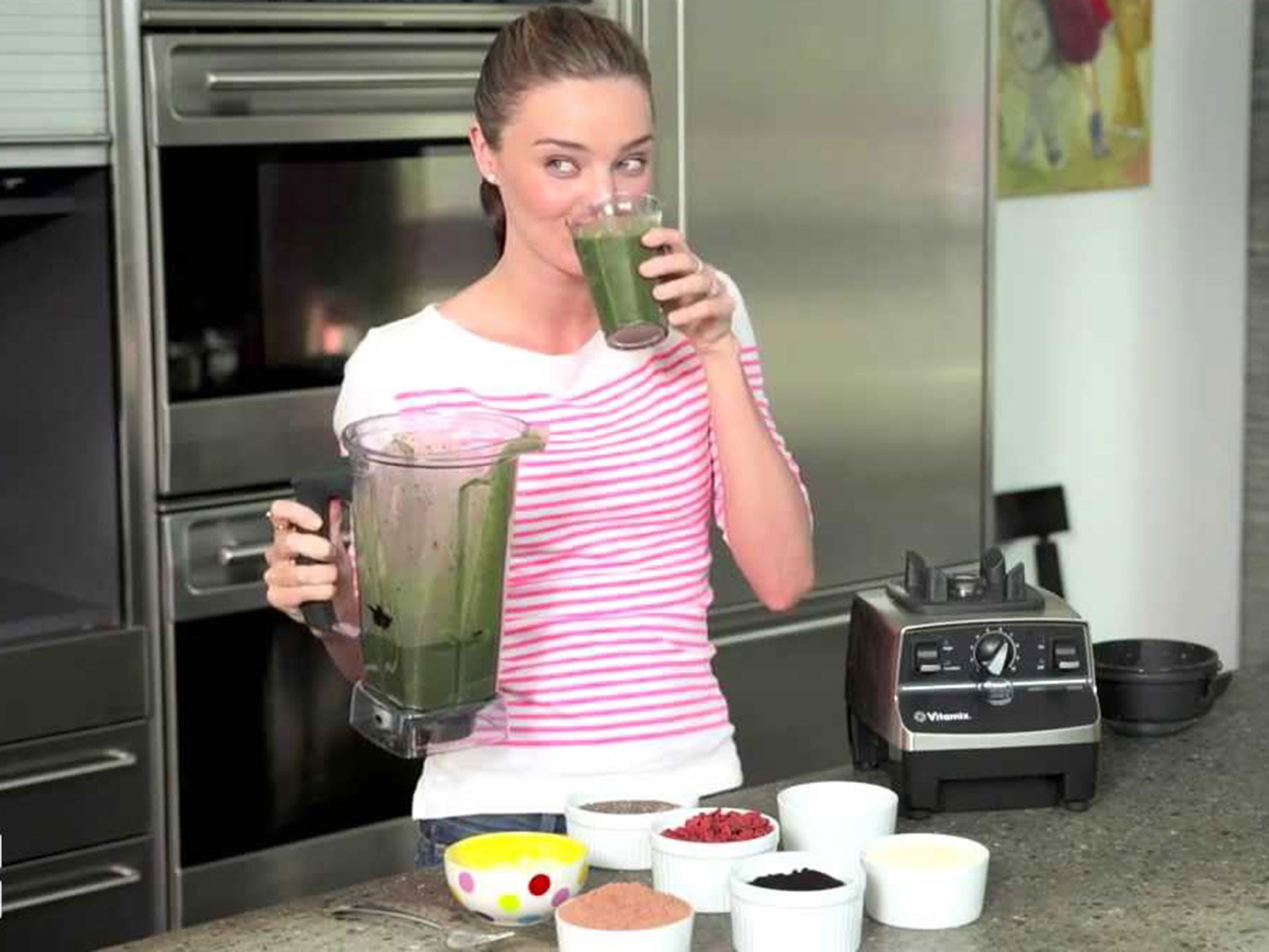 Miranda Kerr vegetarian green smoothie