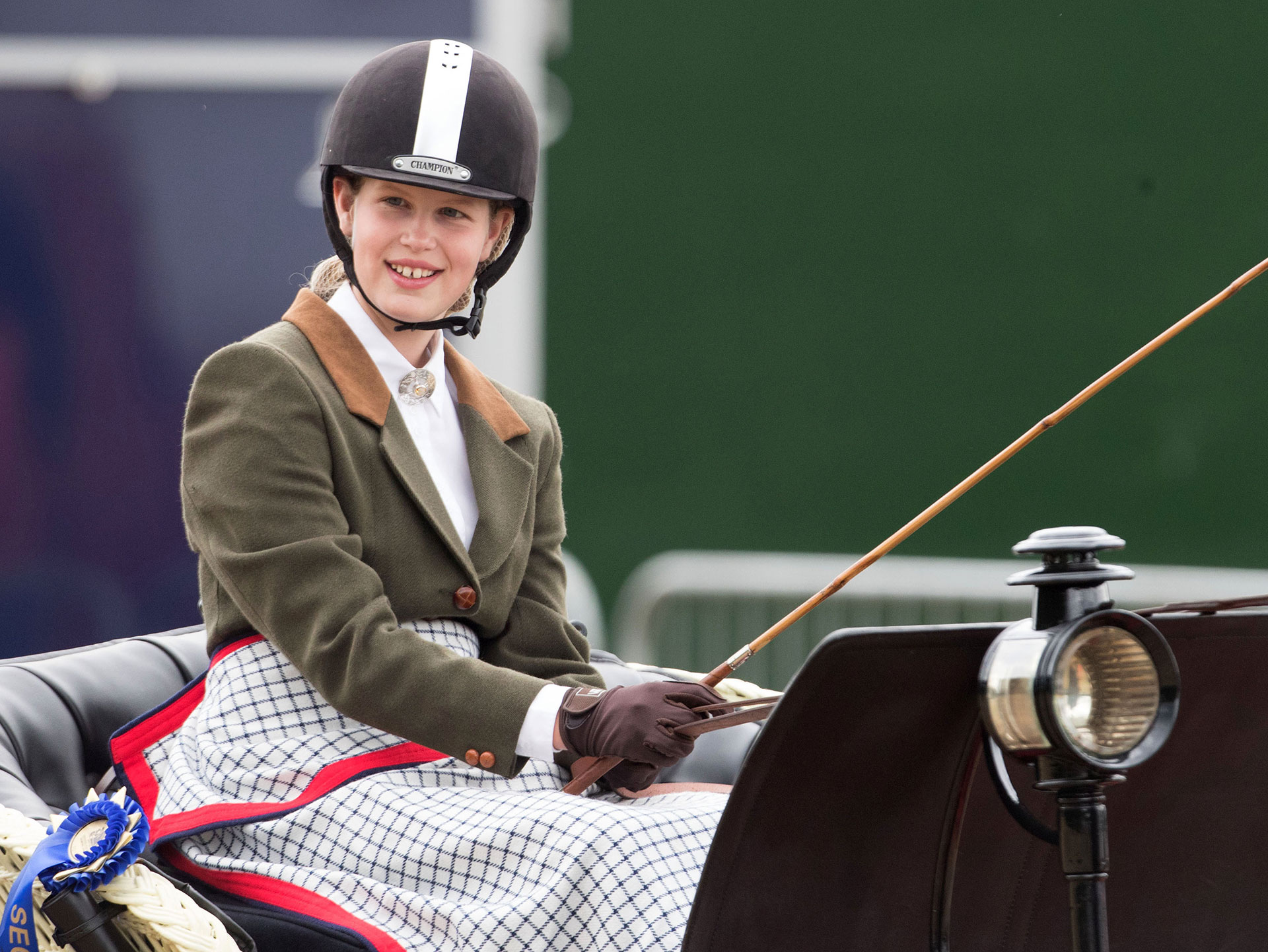 Lady Louise Windsor is competing in carriage driving