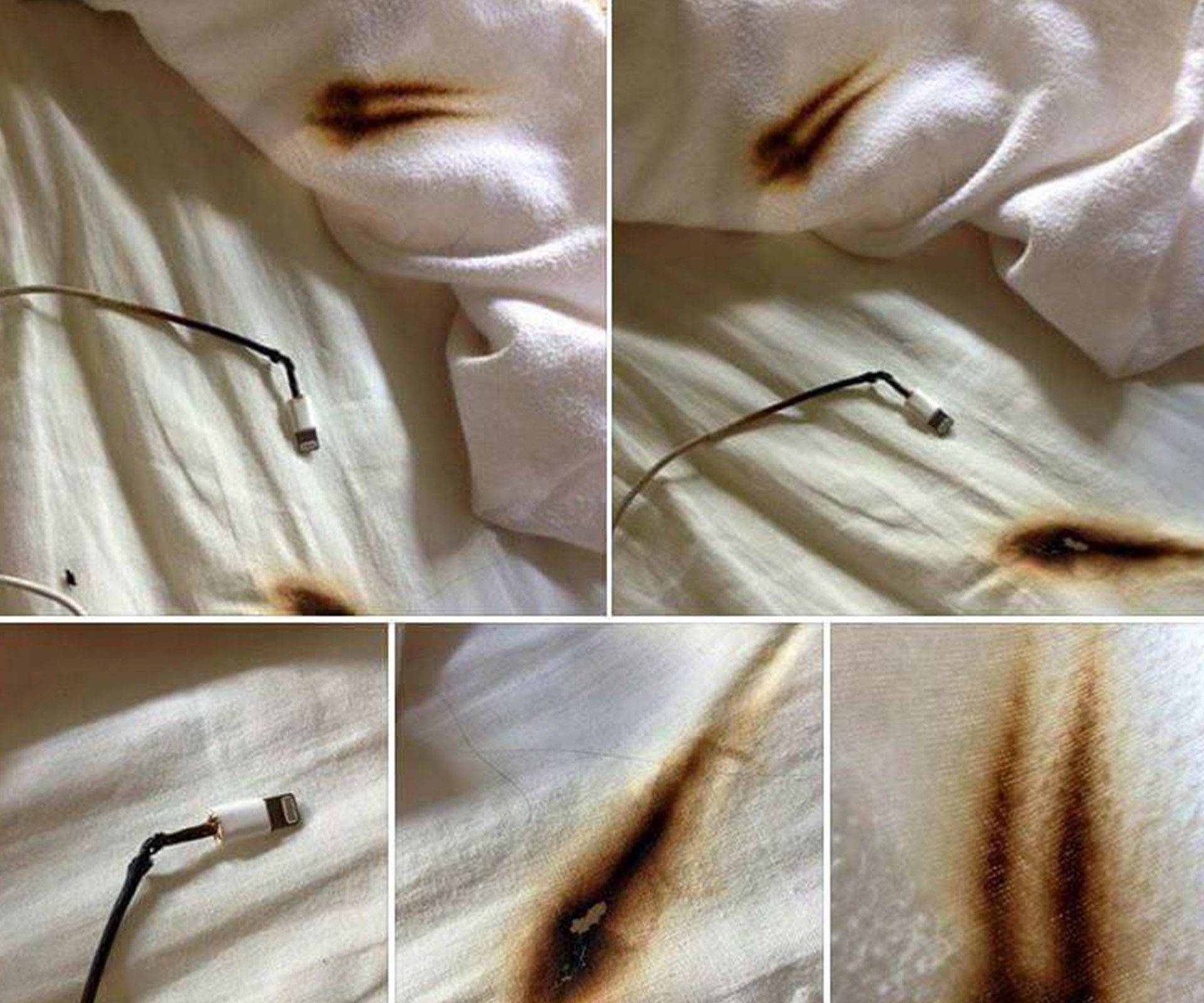 Sleeping with your phone charging under your pillow is a fire hazard