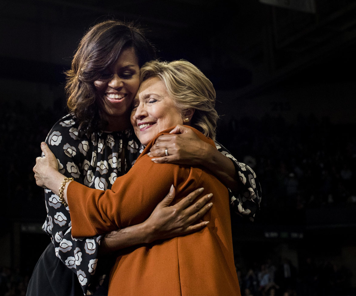 Michelle Obama and Hilary Clinton