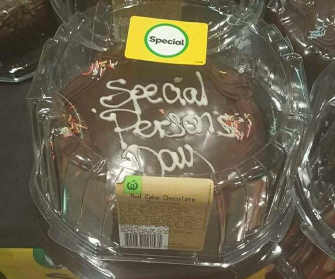 Woolworth's Special Person's Day Cake