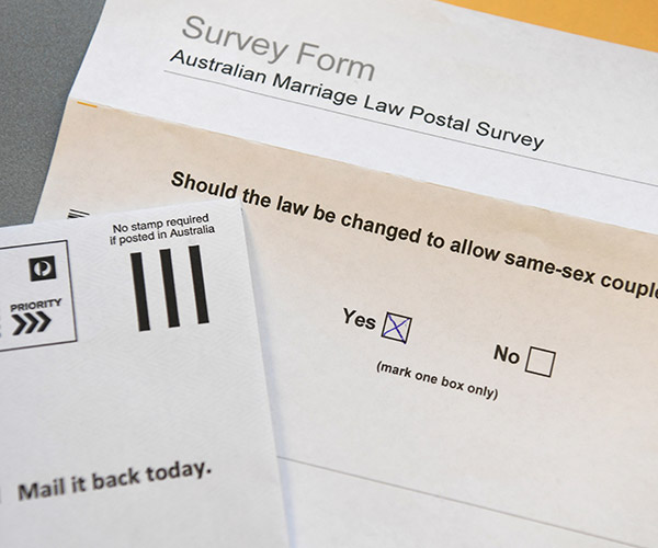 Same-sex marriage postal vote