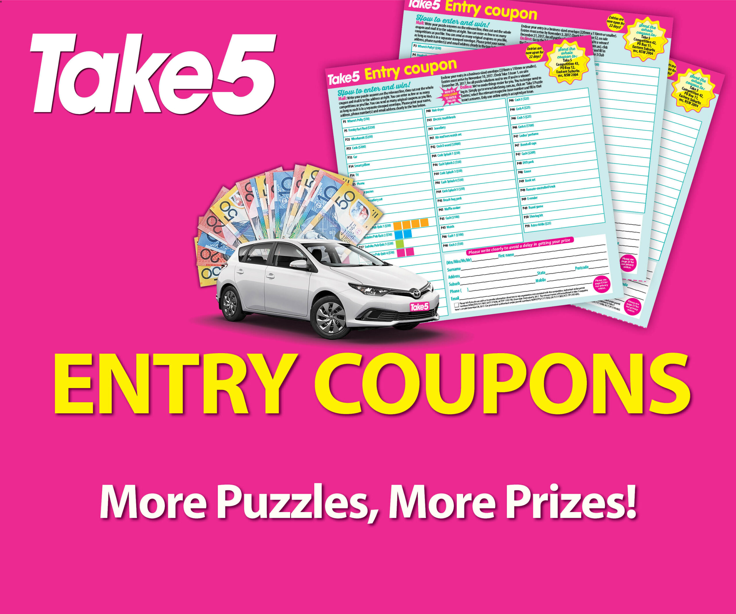 Enter Your Take 5 Entry Coupons Here