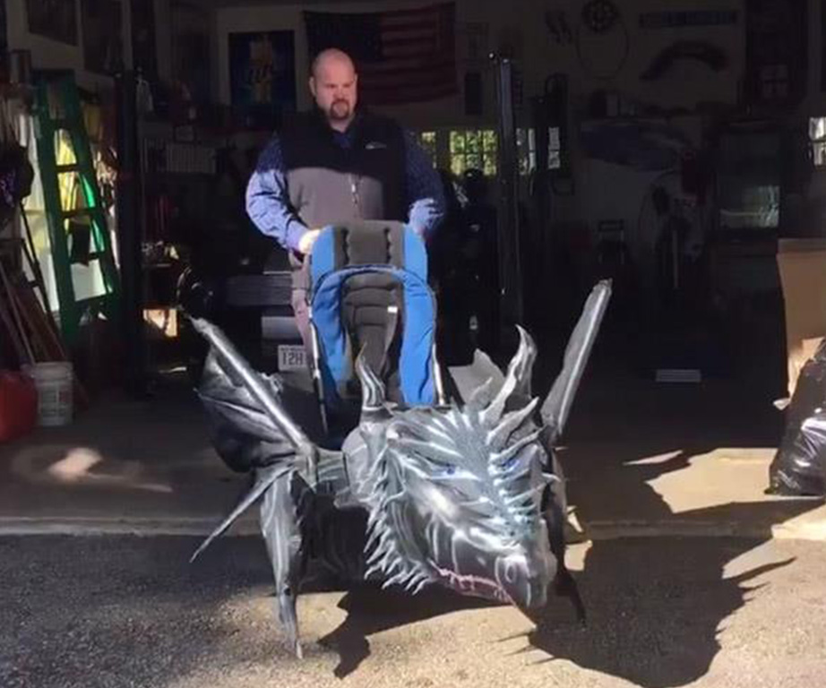 Father transforms son’s wheelchair into the most EPIC Halloween costume