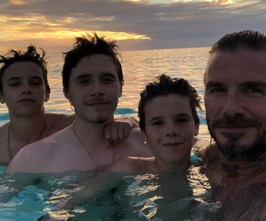 David Beckham and sons