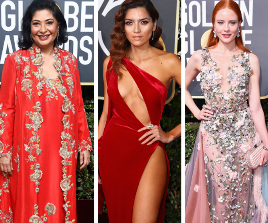 Why these women chose NOT to wear black to the 2018 Golden Globe Awards