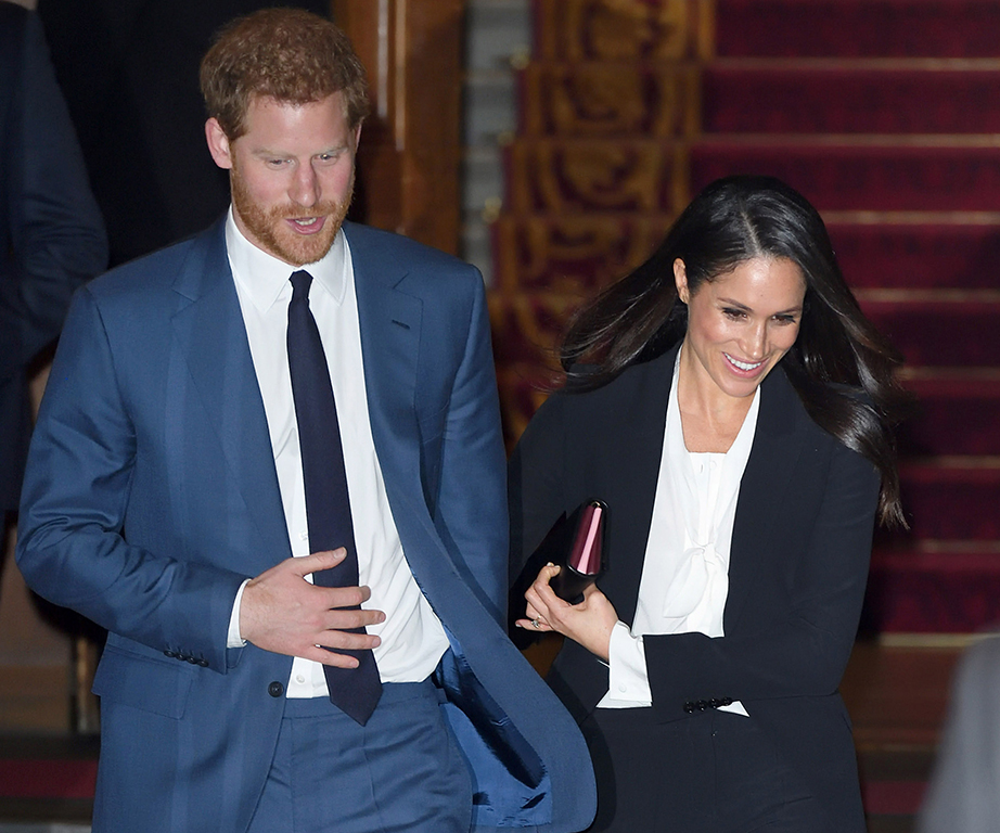 Prince Harry and Meghan Markle suit-up for military awards