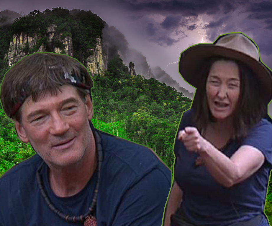 Fiona takes ‘racist’ David Oldfield to town on I’m A Celeb and it’s the best thing we’ve ever seen!