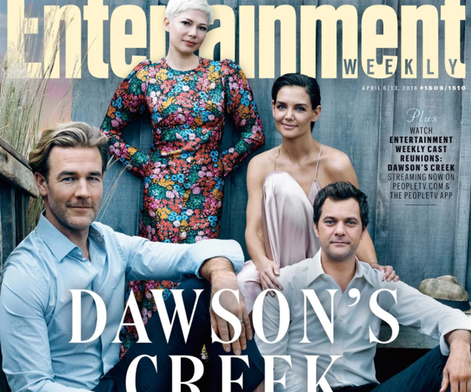 Michelle Williams and Katie Holmes reunite with Dawson’s Creek cast for 20-year anniversary