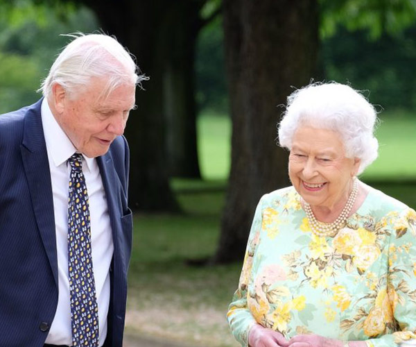 Queen Elizabeth and Sir David Attenborough