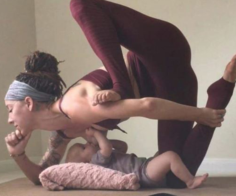 WATCH a mum breastfeeding her child upside down