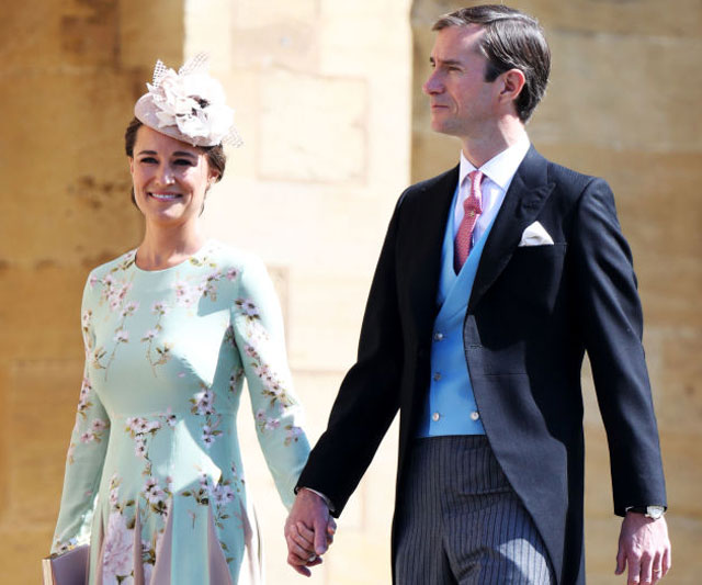 Pippa Middleton shows off tiny baby bump as she arrives at royal wedding
