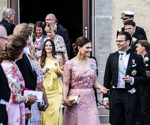 Crown Princess Victoria, Princess Sofia and Princess Madeleine stole the show at a friend’s wedding