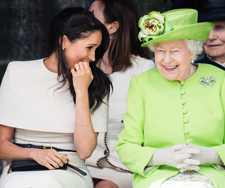 Meghan Markle and The Queen giggle their way through their first official outing together