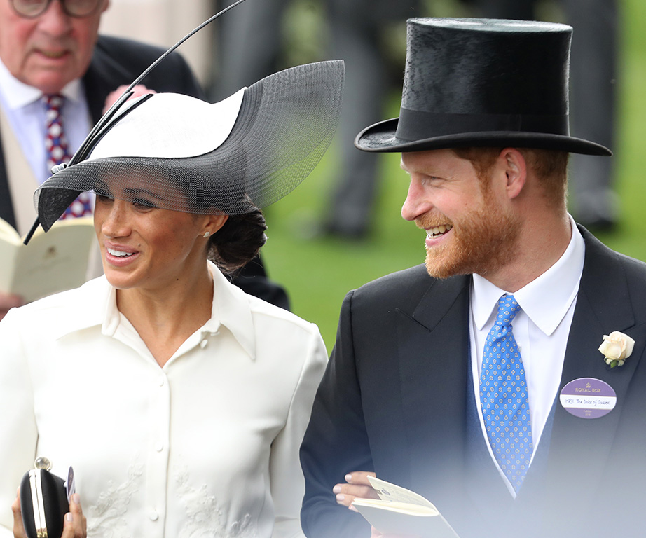 Meghan Markle and Prince Harry join the royal family at the Royal Ascot