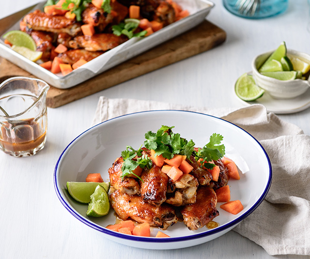 How to make sticky papaya chicken wings