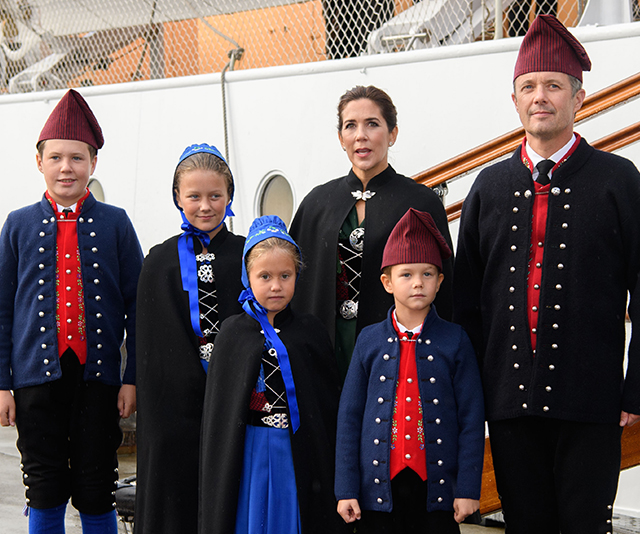 Crown Princess Mary and her family tour the Faroe Islands in traditional Danish outfits