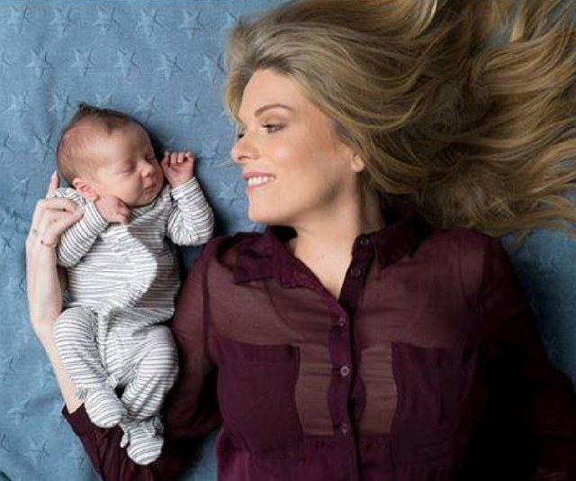 Erin Molan and baby Eliza