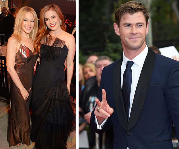 Kylie Minogue, Isla Fisher and Chris Hemsworth fly the Aussie flag high at the GQ Awards