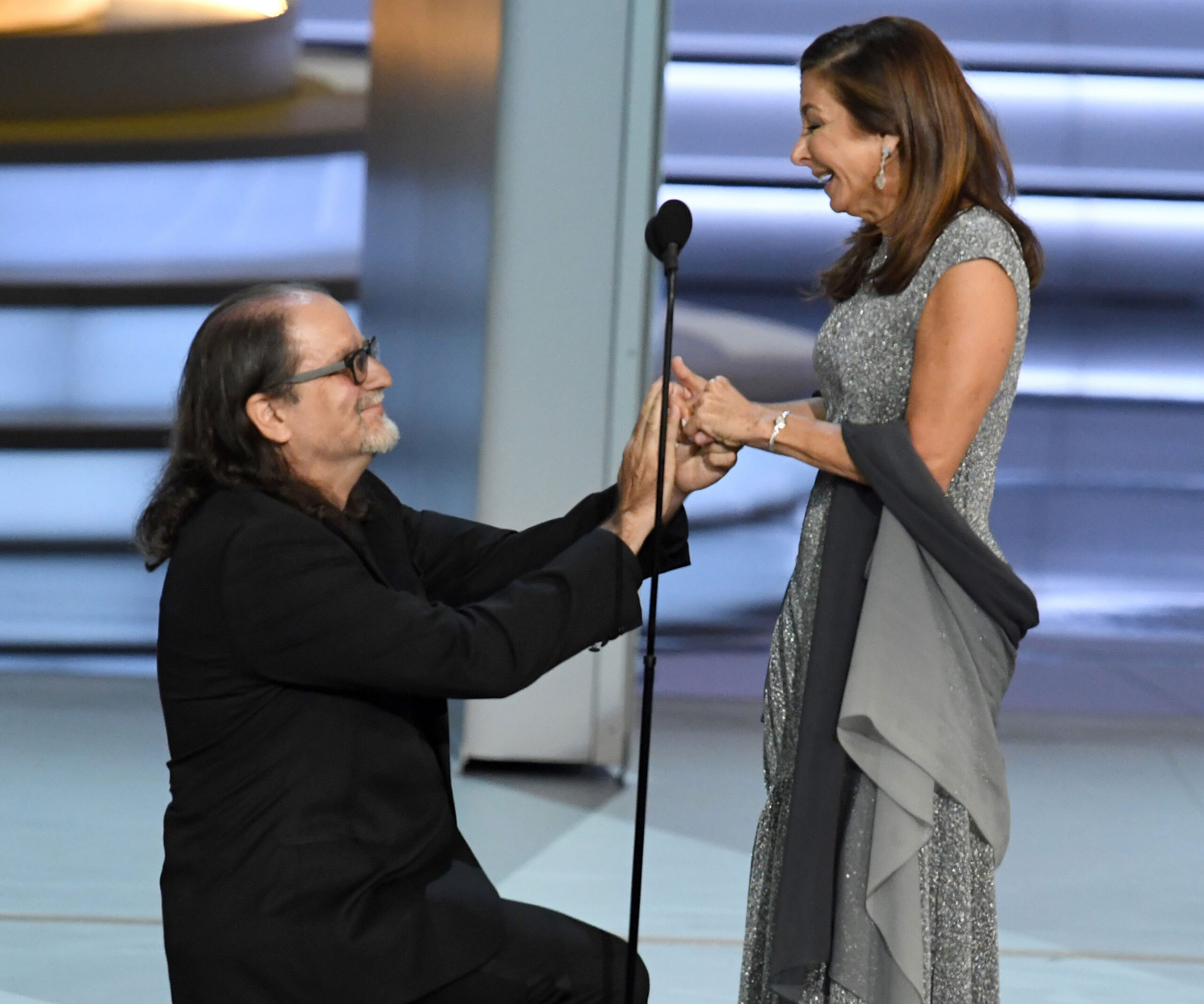 The surprise on-stage proposal that just woke up the Emmys!