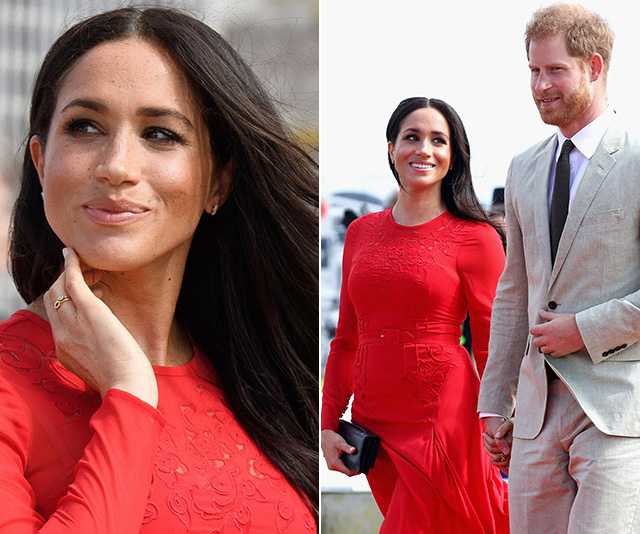 Meghan Markle’s red dress suggests she and Harry were planning for a baby A LOT sooner than we thought