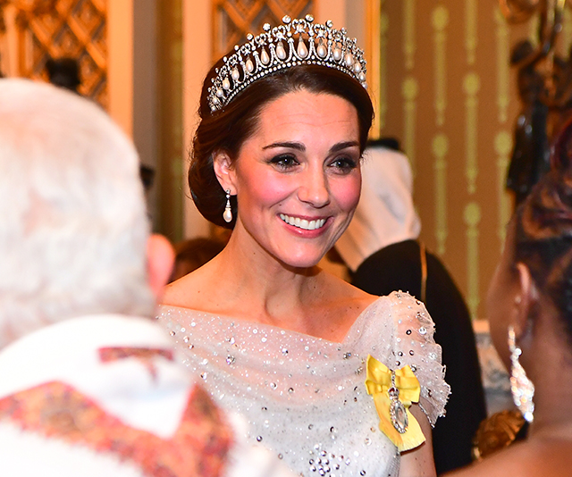 Duchess Catherine dazzles in Princess Diana’s favourite tiara at a Buckingham Palace reception