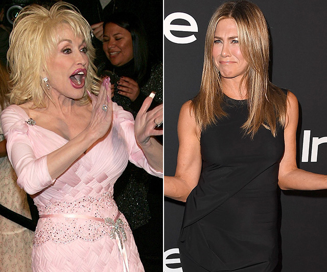 Jennifer Aniston’s reaction to Dolly Parton’s threesome suggestion is HILARIOUS