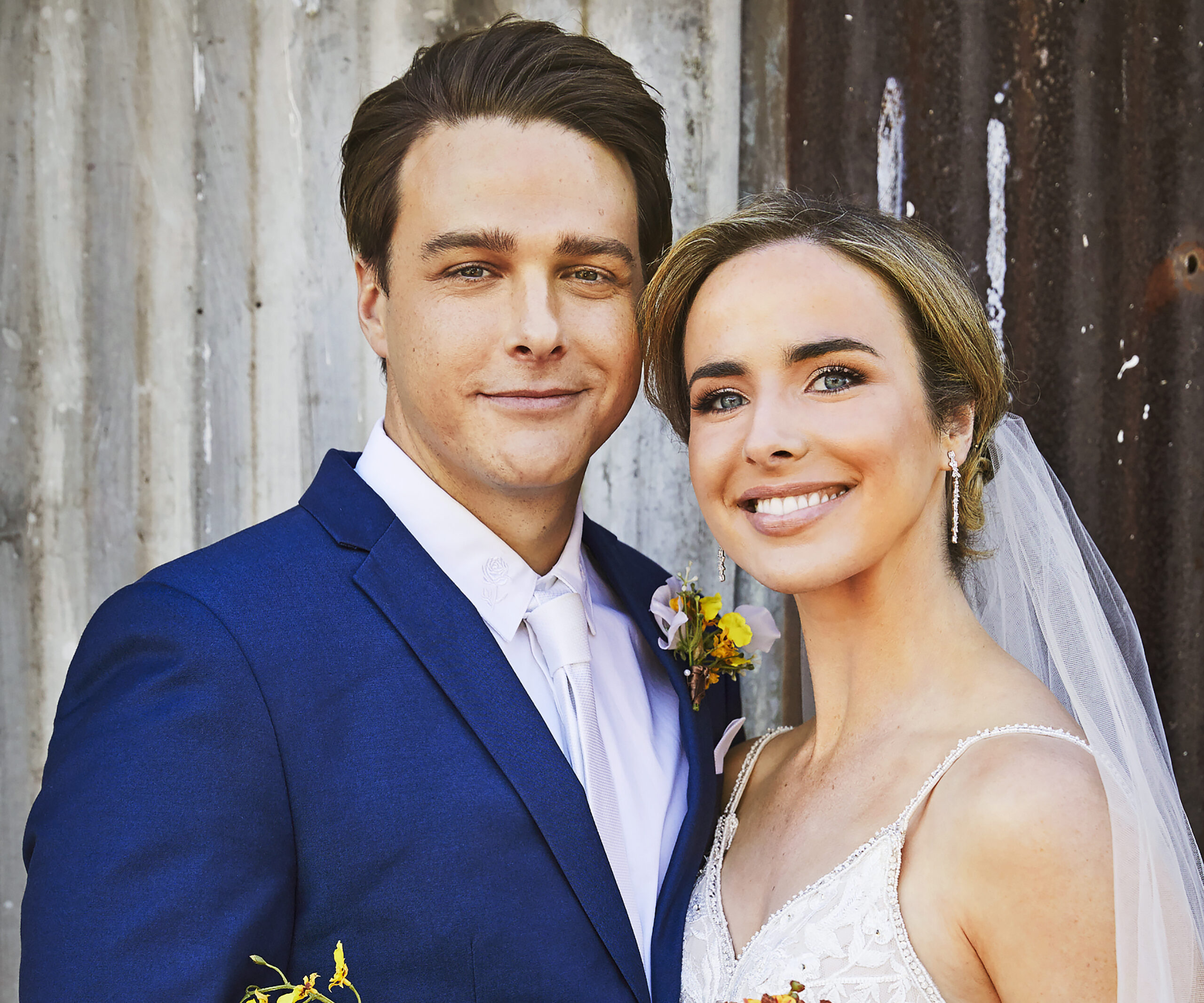 Home and Away’s Colby and Chelsea tie the knot! See all the photos from their rustic wedding day