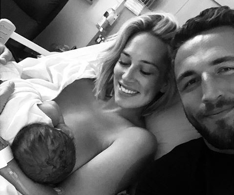 Phoebe Burgess gives birth to adorable second baby