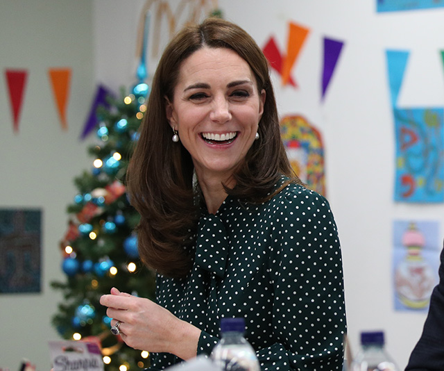 Duchess Catherine wears her favourite polka dots for festive event