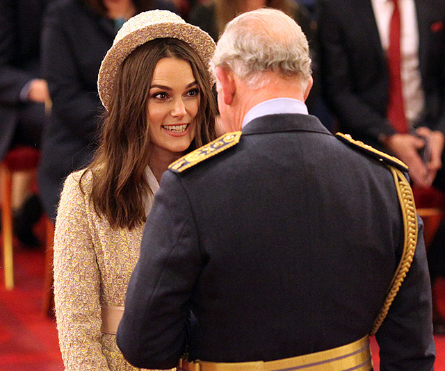 Keira Knightley bedazzles Prince Charles in unexpected outfit as she receives top royal honour