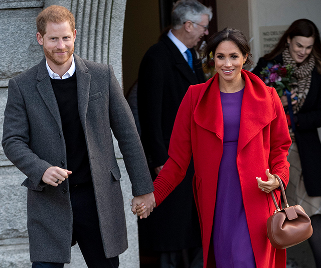 Duchess Meghan reveals her due date at her first joint engagement of 2019 with Prince Harry