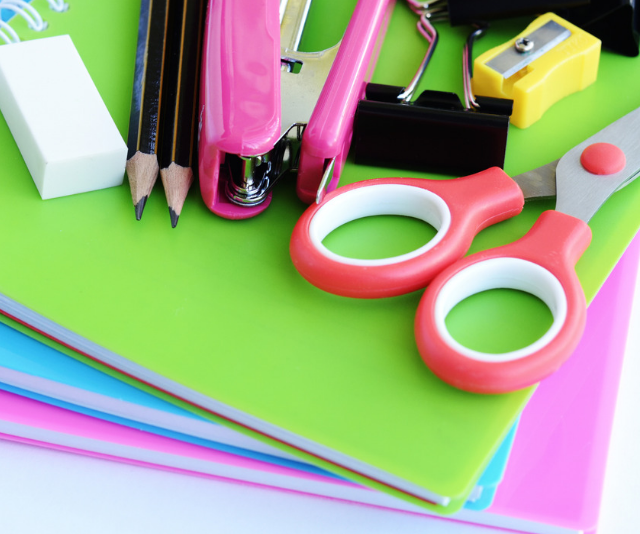 Back to school stationery lists from kindergarten to secondary school