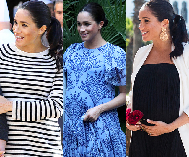 Meghan’s Moroccan fashion show: The Duchess wears THREE different maternity looks in one day