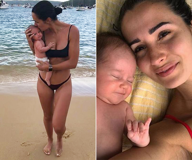 EXCLUSIVE: Stunning new mum Sarah Boulazeris’s VERY simple post-pregnancy fitness hack