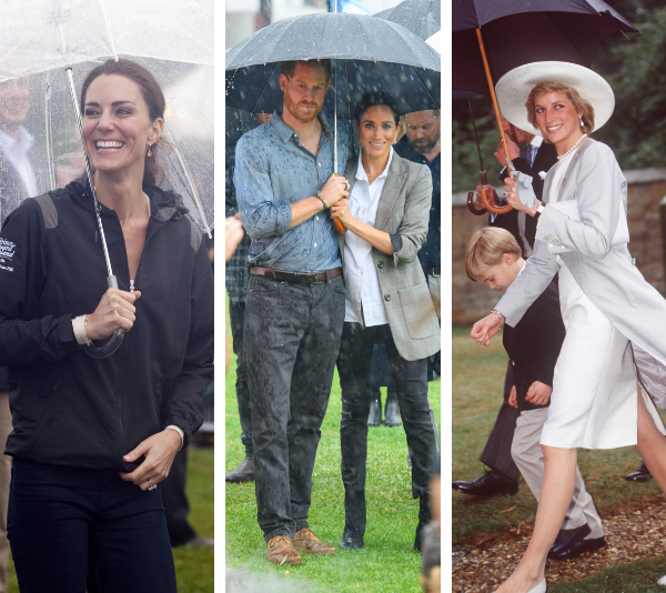 The reigns are coming! Amazing photos of the royal family holding their own umbrellas