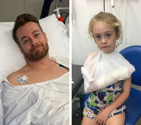 Grant Denyer’s daughter rushed to hospital after accident