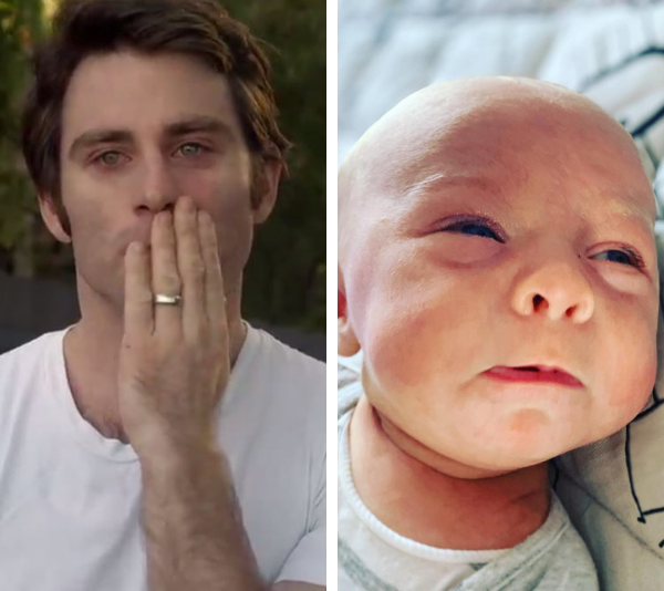 Jimmy Rees breaks down while talking about the moment he nearly lost his newborn son