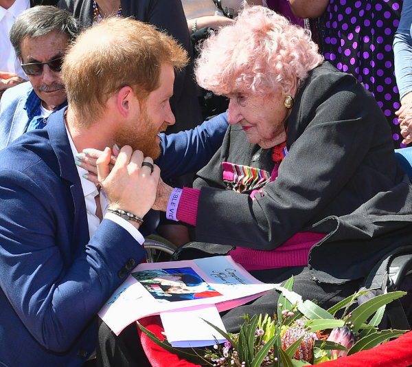 Prince Harry’s number one fan Daphne Dunne has been farewelled in a touching funeral service