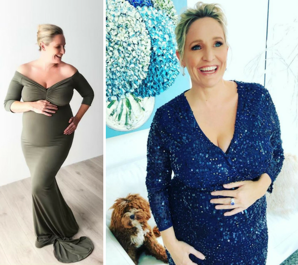 A glowing Fifi Box dazzles in glamorous maternity shoot