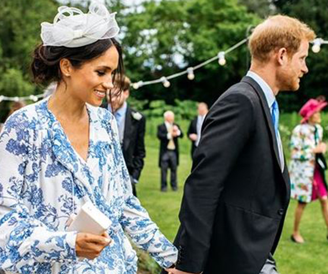 NEW: Unseen photo of Meghan and Harry at a friend’s wedding emerges – see her stunning dress!