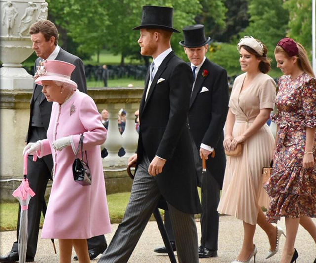 Prince Harry joins the Queen, Princess Beatrice and Princess Eugenie at the latest Buckingham Palace garden party