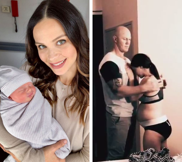 Lauren Brant and Barry Hall share deeply personal video as she reflects on the birth of her second child