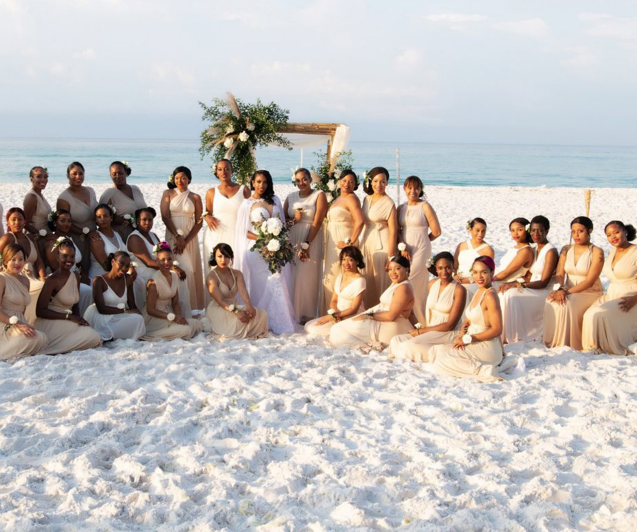 This bride had 34 bridesmaids at her wedding – and wishes she had 50!