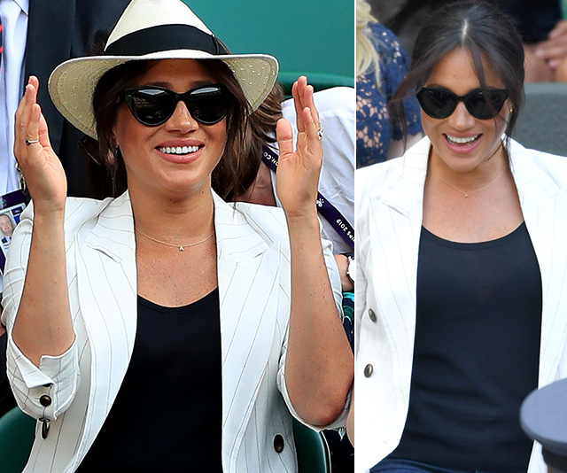 Here she is! Duchess Meghan makes glorious appearance at Wimbledon as she breaks from maternity leave