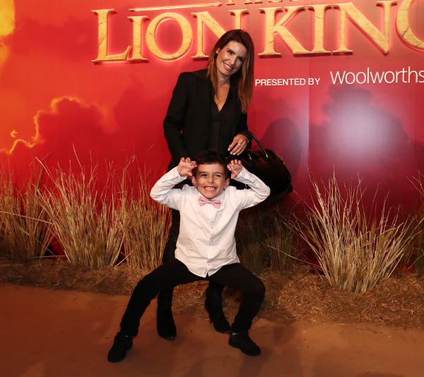 EXCLUSIVE: Watch the moment Ada Nicodemou’s son Johnas steals the spotlight at The Lion King premiere