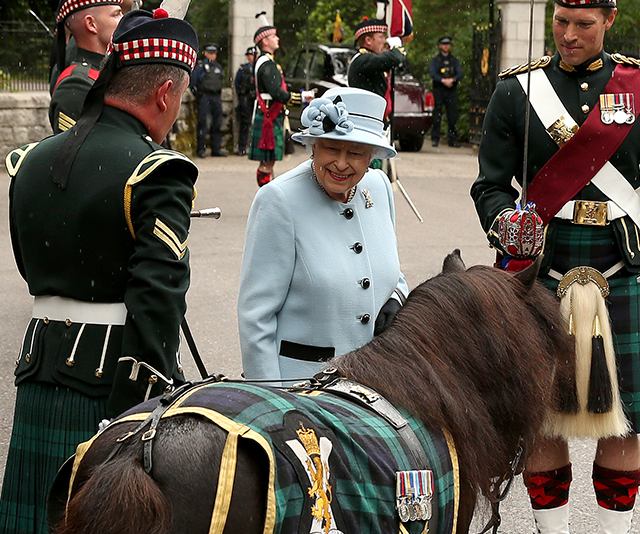 The Queen was reunited with a very cheeky horse at Balmoral Castle