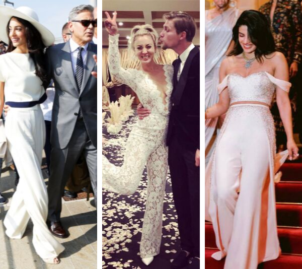 The bride wore the pants! Celebrities who shunned the big white dress on their wedding day
