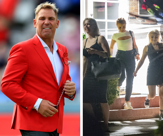 IN PICS: The three women snapped leaving Shane Warne’s home after noisy sex romp