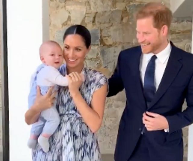 Archie makes his first official royal tour appearance with his proud parents in adorable new video